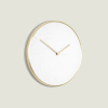 Nástěnné hodiny Stackers White & Brushed Gold Clock | bílá