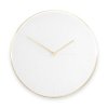 Nástěnné hodiny Stackers White & Brushed Gold Clock | bílá