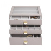 Šperkovnice se šuplíky 3 v 1 Stackers Taupe Classic Drawers | šedobéžová