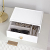 Box na hodínky Stackers Pebble White Classic Accessory Drawer  | bílá