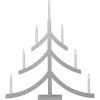 Okenní svícen Star Trading Pagod | šedá