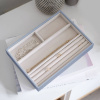 Box na šperky Stackers Dusky Blue Classic Ring & Bracelet Layer | modrošedá