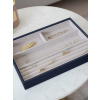 Box na šperky Stackers Navy Blue Classic Ring & Bracelet Layer | tmavě modrá