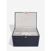 Šperkovnice 3 v 1 Stackers Navy Blue Classic Set | tmavě modrá