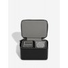 Pánská cestovní šperkovnice na hodinky Stackers Pebble Black Watch & Cufflink Box Black | černá