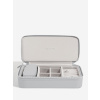 Velká cestovní šperkovnice Stackers Pebble Grey Large Zipped Jewellery Box | šedá