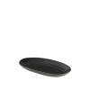Talíř oválný Broste Nordic Coal, 17 x 30 cm | černá