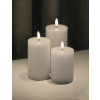 Sada dobíjecích LED svíček Sirius Sille White (sada 3 ks) | bílá