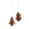 Dekorační papírové ozdoby Broste SET/2ks | hnědé strom
