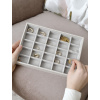 Box na malé šperky Stackers Oatmeal & Linen Classic Trinket Drawer  | krémová
