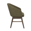 Židle s područkami Rowico Home WINDHAM | Zelené/hnědé