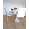 Jídelní židle Rowico Home GRACY | Bílá/dubová