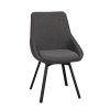 Otočná jídelní židle Rowico Home ALISON | Šedá/černá