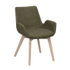 Židle s područkami Rowico Home DRIMSDALE | Zelené/světle hnědé
