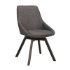 Otočná jídelní židle Rowico Home ALISON | Tmavě šedá/hnědá