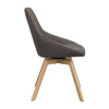 Otočná jídelní židle Rowico Home ALISON | Tmavě šedá/dubová