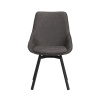 Otočná jídelní židle Rowico Home ALISON | Tmavě šedá/černá