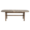 Mramorový konferenční stolek Rowico Home HAMMOND 135x62 cm | Hnědý
