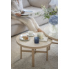 Kulatý konferenční stolek Rowico Home MARSDEN 60 cm | Běžový/Světle hnědý