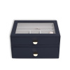 Šperkovnice se šuplíky 2 v 1 Stackers Pebble Blue Drawers | tmavě modrá