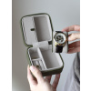 Cestovní šperkovnice na hodinky a šperky Stackers Green Canvas Watch & Jewellery Box | zelená