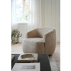 Otočné houpací křeslo Rowico Home DERMOT | světle béžová