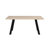 Jídelní stůl s dvoudílnou deskou Rowico Home FRED Whitewash/black, 170x95 cm | přírodní, černá