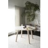 Kulatý jídelní stůl s deskou z travertinu Rowico Home TARANSAY Beige/whitewash, 125x125 cm | béžová, bílá