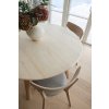 Kulatý jídelní stůl s deskou z travertinu Rowico Home TARANSAY Beige/whitewash, 125x125 cm | béžová, bílá