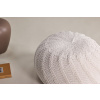 Kulatý puf TED - ⌀45 cm | Smetanově bílá