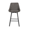 Barová židle otočná Rowico Home ALISON | Tmavě šedá černá