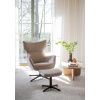 Křeslo s podnožkou Otočné a houpací Rowico Home JENKINS 73x85x100 cm | béžová