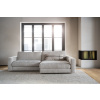 Třímístná pohovka s lenoškou vpravo Rowico Home DUNCAN 258x150x78 cm | světlé šedá
