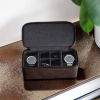 Pánská cestovní šperkovnice Stackers Brown Large Travel Watch and Cufflink Box | hnědá
