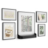 Sada nástěnných fotorámečků s poličkou Umbra Matinee, 5ks | černá