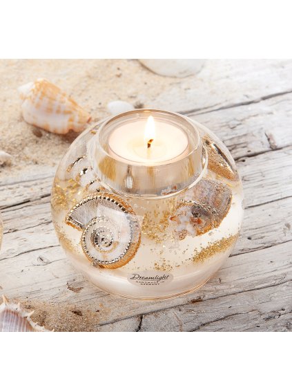 Sklenený svietnik Glamour Shell