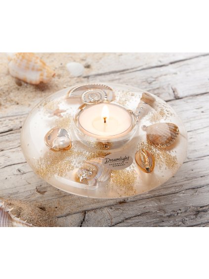 Sklenený svietnik Glamour Shell