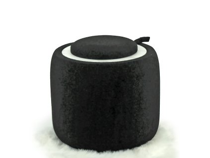 Puf/stolík čierny