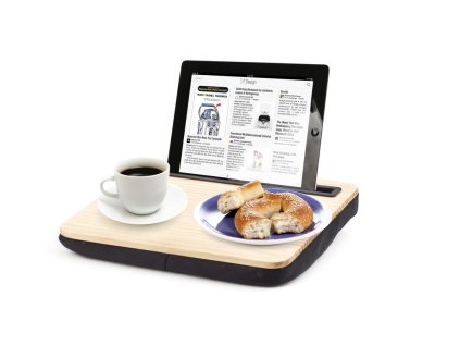 US039W Wood iBed Lap Desk action