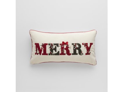 Vyšívaná obliečka na vankúš LETTEA 60 x 30 cm