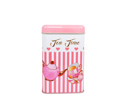 Hranatá kovová dóza ,,Tea Time,,