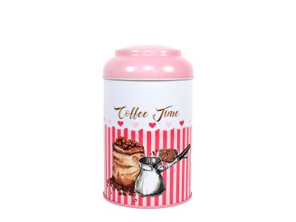 Okrúhla kovová dóza ,,Coffee Time,,