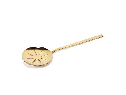 Dierovaná lyžica- zlatá
