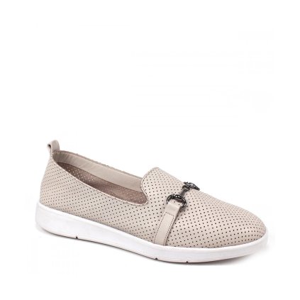 26893 elegantne slip on poltopanky al22228 kremova