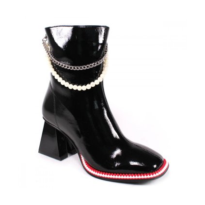 28144 kotnikove cizmy aqgm 807 cierna lak