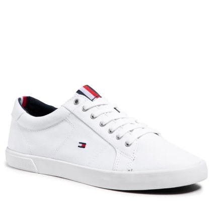 tommy hilfiger ikonikus hosszú csipkés tornacipő fm0fm01536 tripla fehér 0k4 (1)