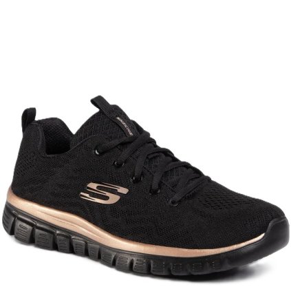 skechers 12615 bkrg black cipő
