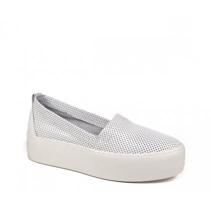 Slip on poltopánky AL1833 10 BIELA