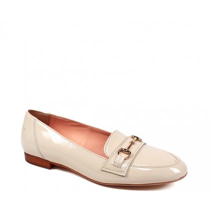 Elegantné poltopánky BD15 70 500 BÉŽOVÁ LAK