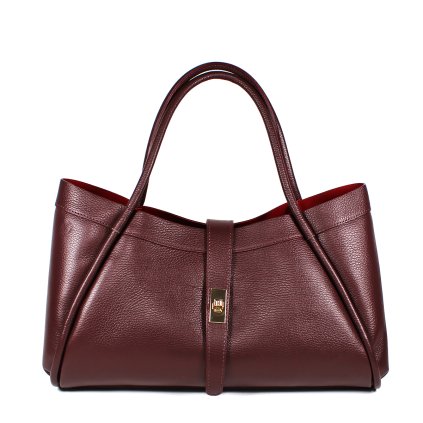 Priestranná kožená kabelka